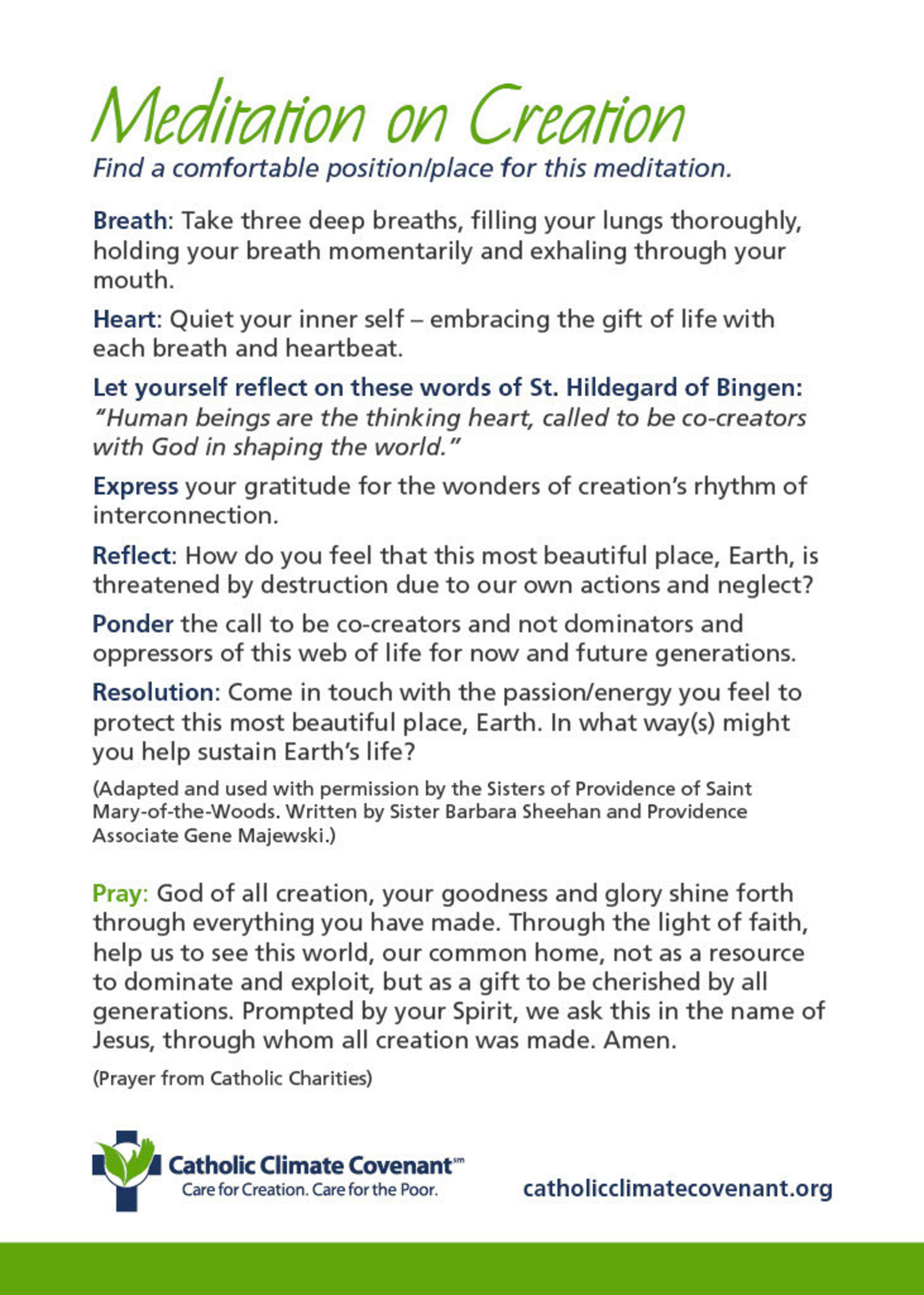 Meditation On Creation