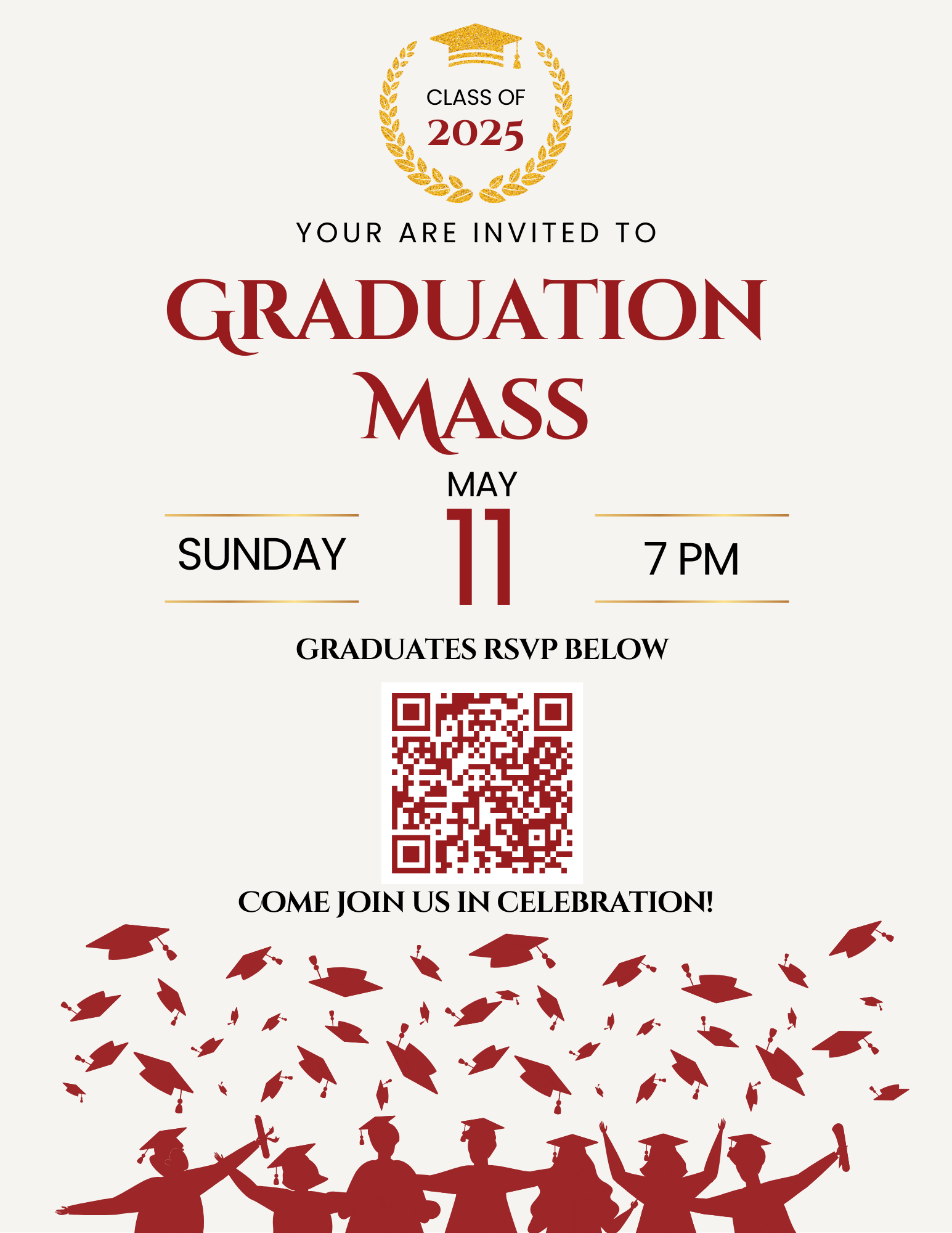 2025 Graduation Mass Flyer