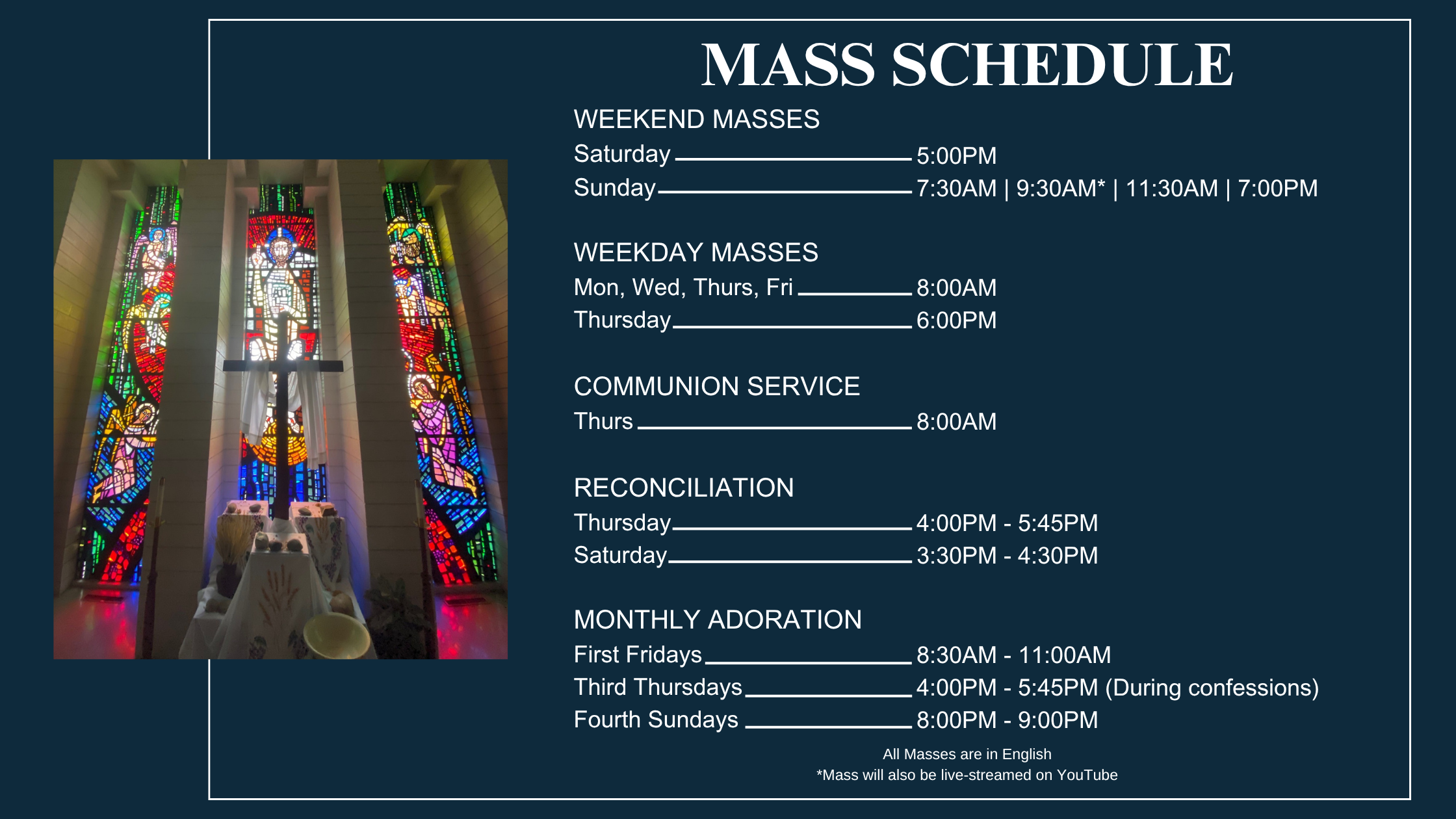 Mass And Reconciliation Schedule_July 2025 Update