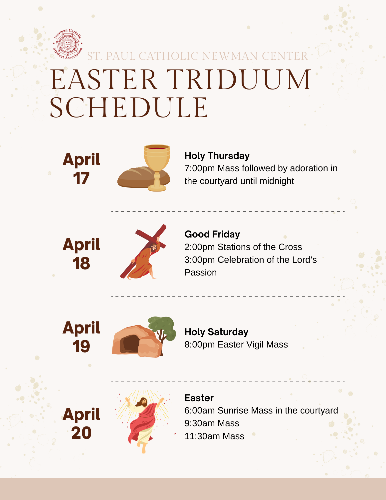 Easter Triduum Schedule