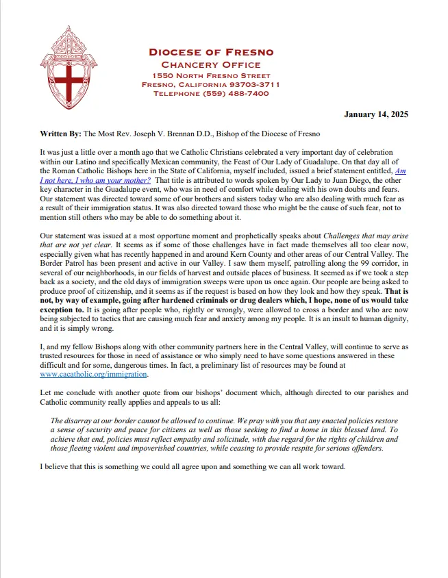 Open Letter - Immigration Challenges