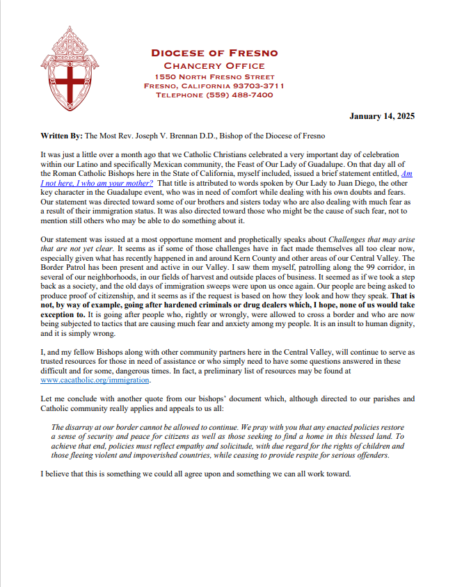 Open Letter - Immigration Challenges