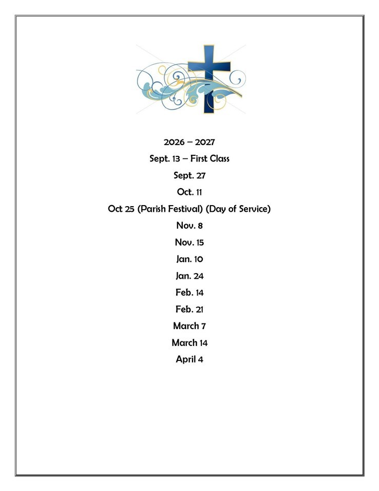 1st Year 26 27 Schedule