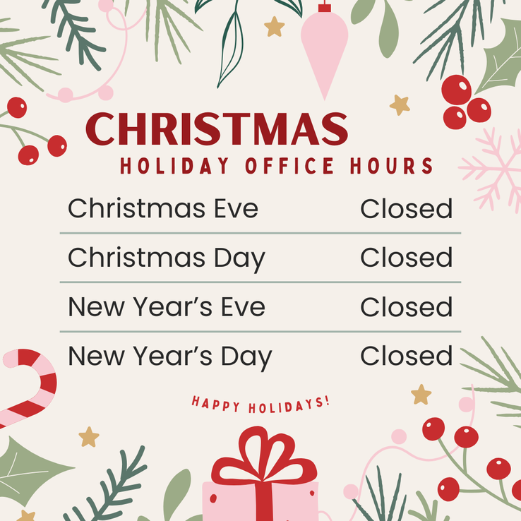 Christmas Office Hours 2025