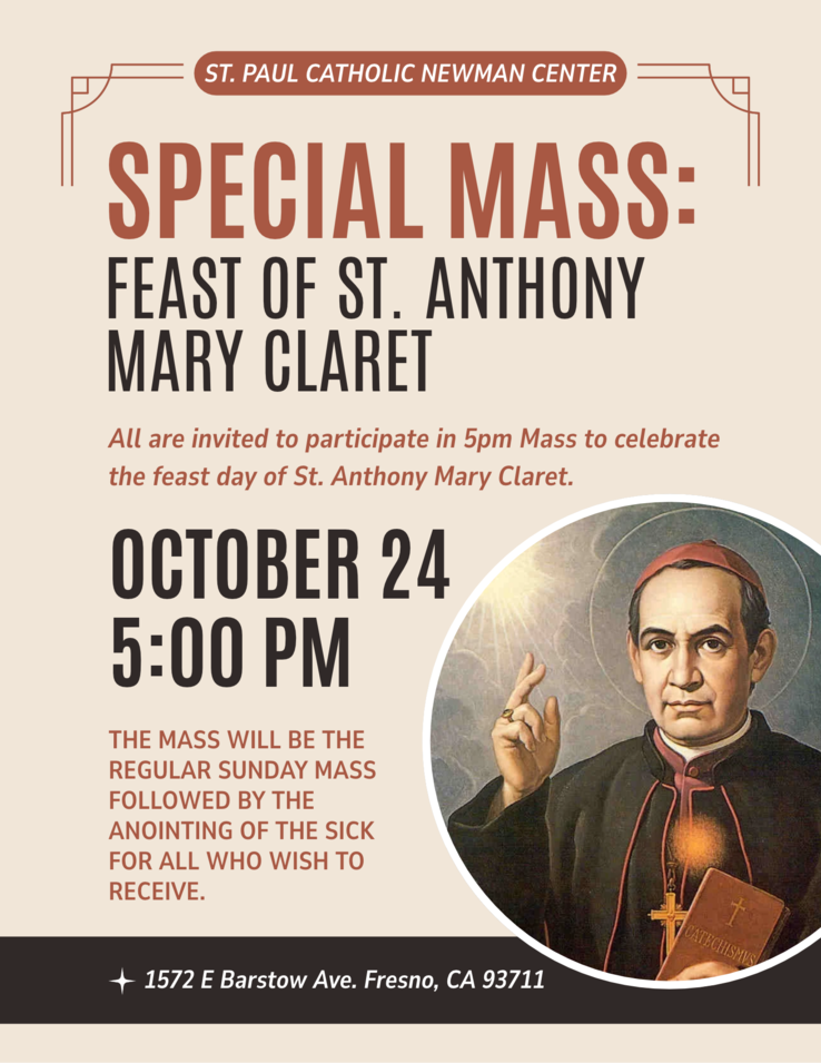 Feast Of St. Anthony Mary Claret Mass 2026